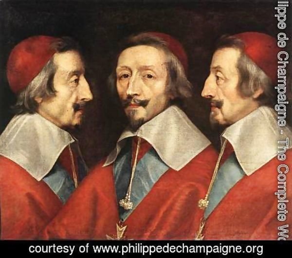 Philippe de Champaigne - Triple Portrait of the Head of Richelieu, 1642