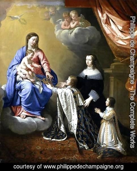 Philippe de Champaigne - The Virgin Mary gives the Crown and Sceptre to Louis XIV, 1643