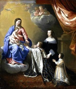 The Virgin Mary gives the Crown and Sceptre to Louis XIV, 1643